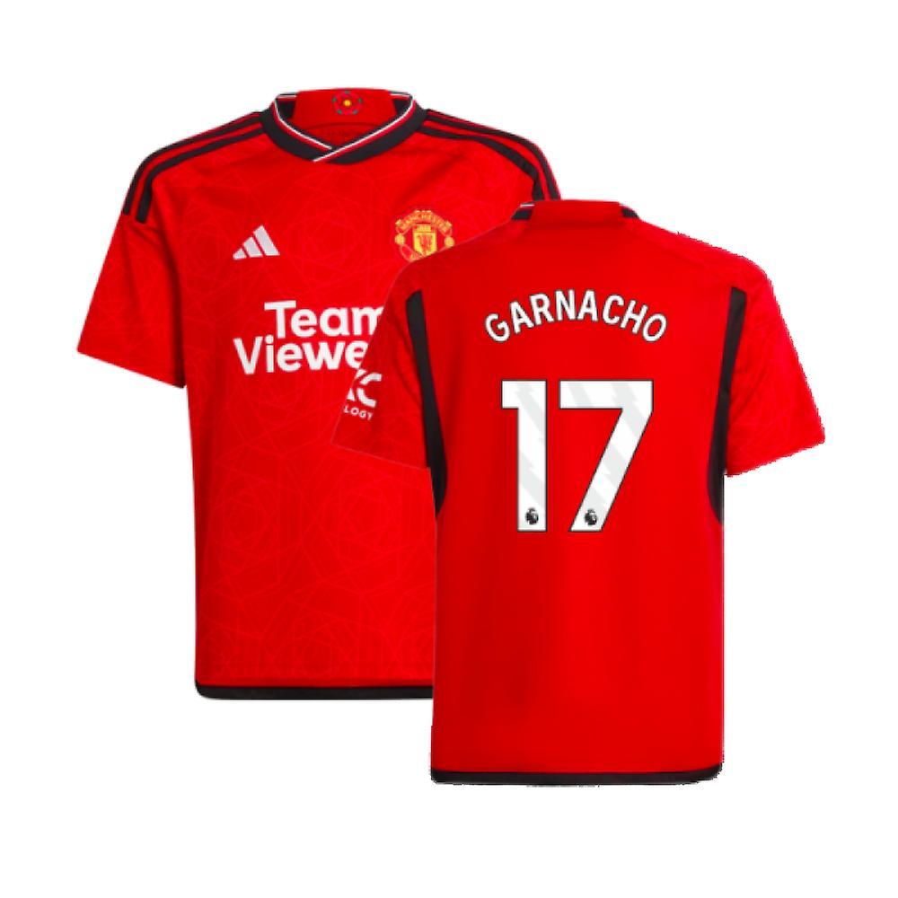 Adidas 2023-2024 Man Utd Home Shirt (Kids) (Garnacho 17) Red MB