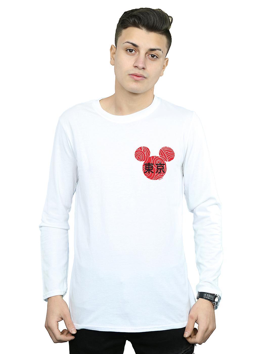 Absolute Cult Disney Men's Mickey Mouse Symbol Long Sleeved T-Shirt Black Large