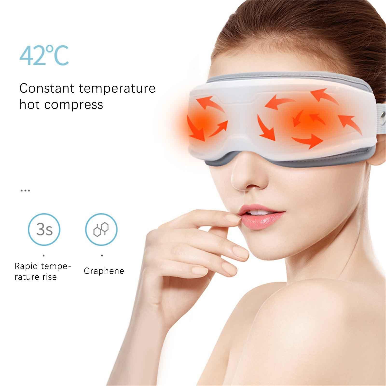 Baodan Electric Pressure Thermal Vibration Eye Massager USB Rechargeable AS SHOWN