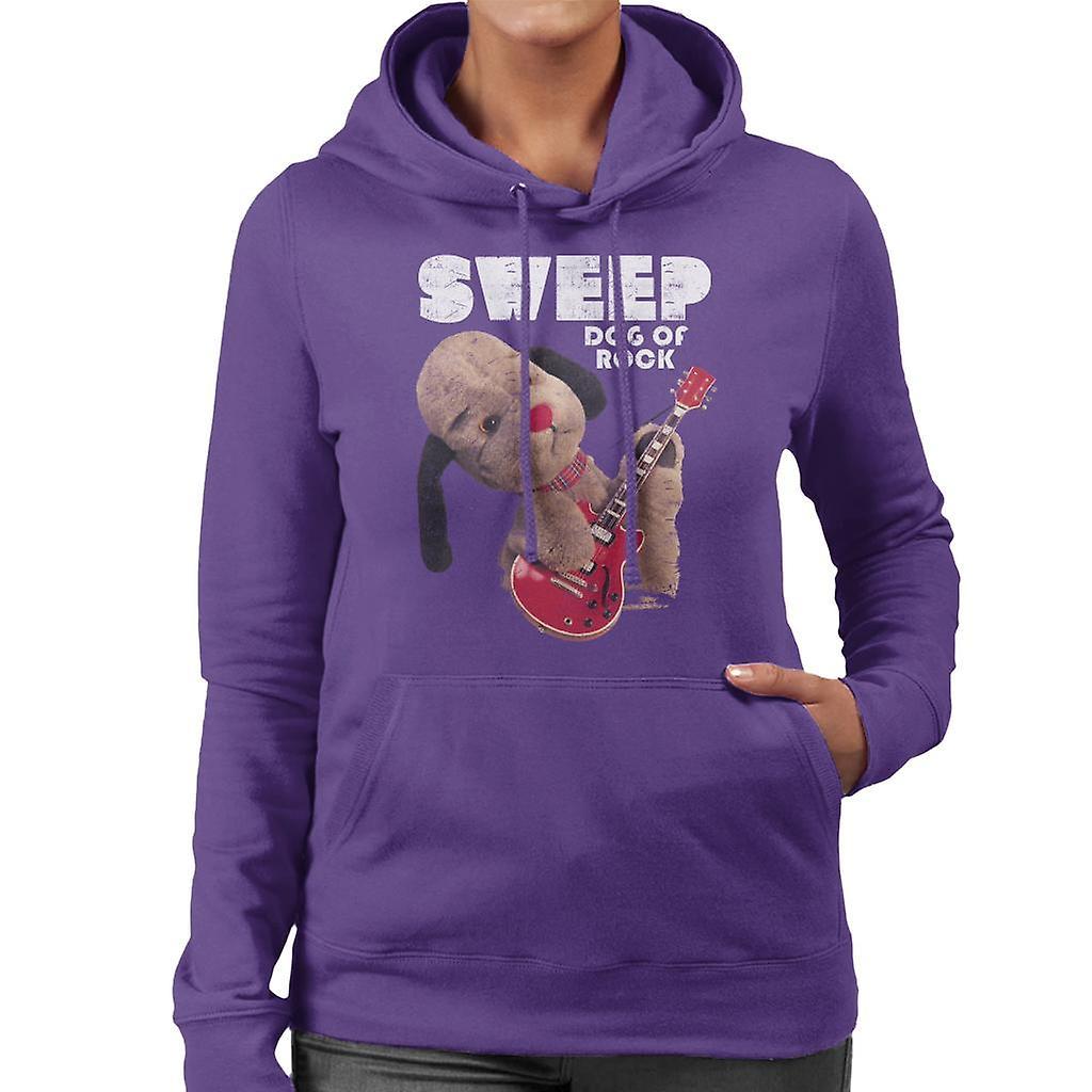 Sooty Dog Of Rock Sweep Women's Hooded Sweatshirt Purple Large