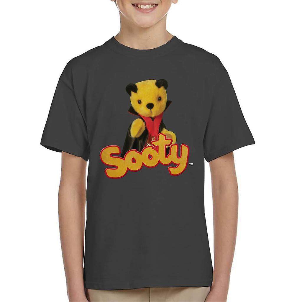 Sooty Halloween Vampire Kid's T-Shirt Charcoal X-Large (12-13 yrs)