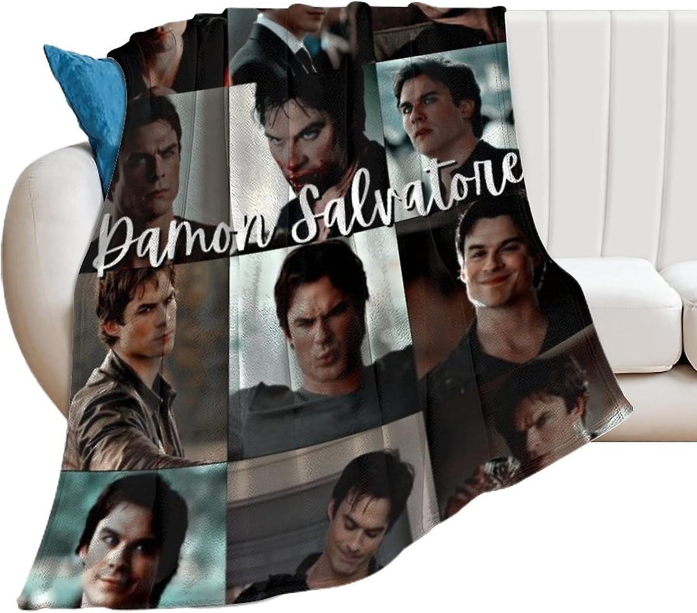 Kerota Damon Salvatore Blanket Ultrasoft Fleece Blanket Throw Birthday Gifts for Teen Girls Boys Women Men 60x50in 150x125cm