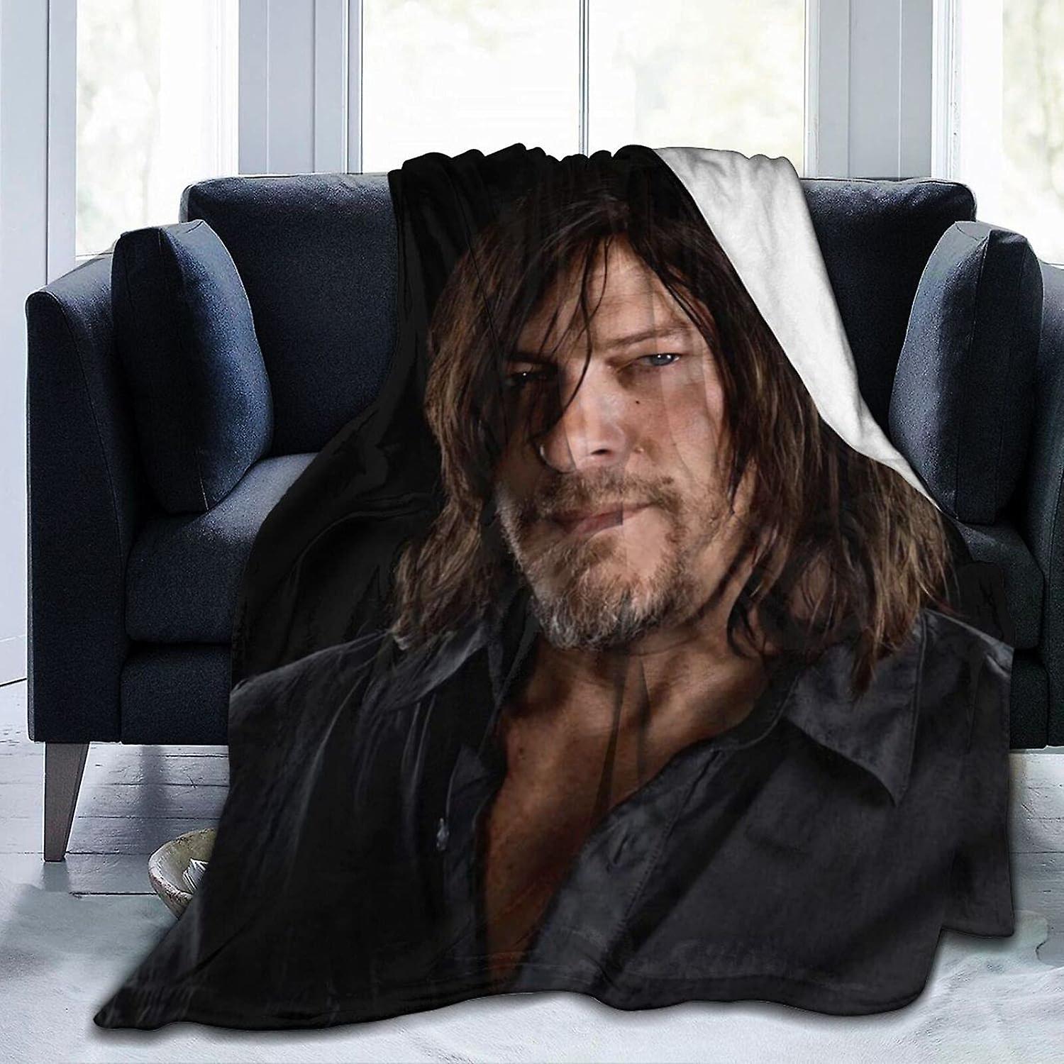 Kerota Daryl Dixon Fleece Blanket Throw Blanket Lightweight Super Soft Cozy Luxury Bed Blanket Microfiber ABD28571 50x40in 125x100cm