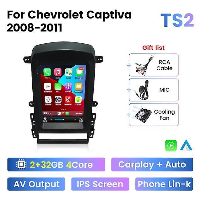 Sanxing Tesla Style Screen For Chevrolet Captiva I 1 2006 - 2011 Car Radio Multimedia Player Navigation GPS Carplay Android Auto No 2din TS2 2-32G