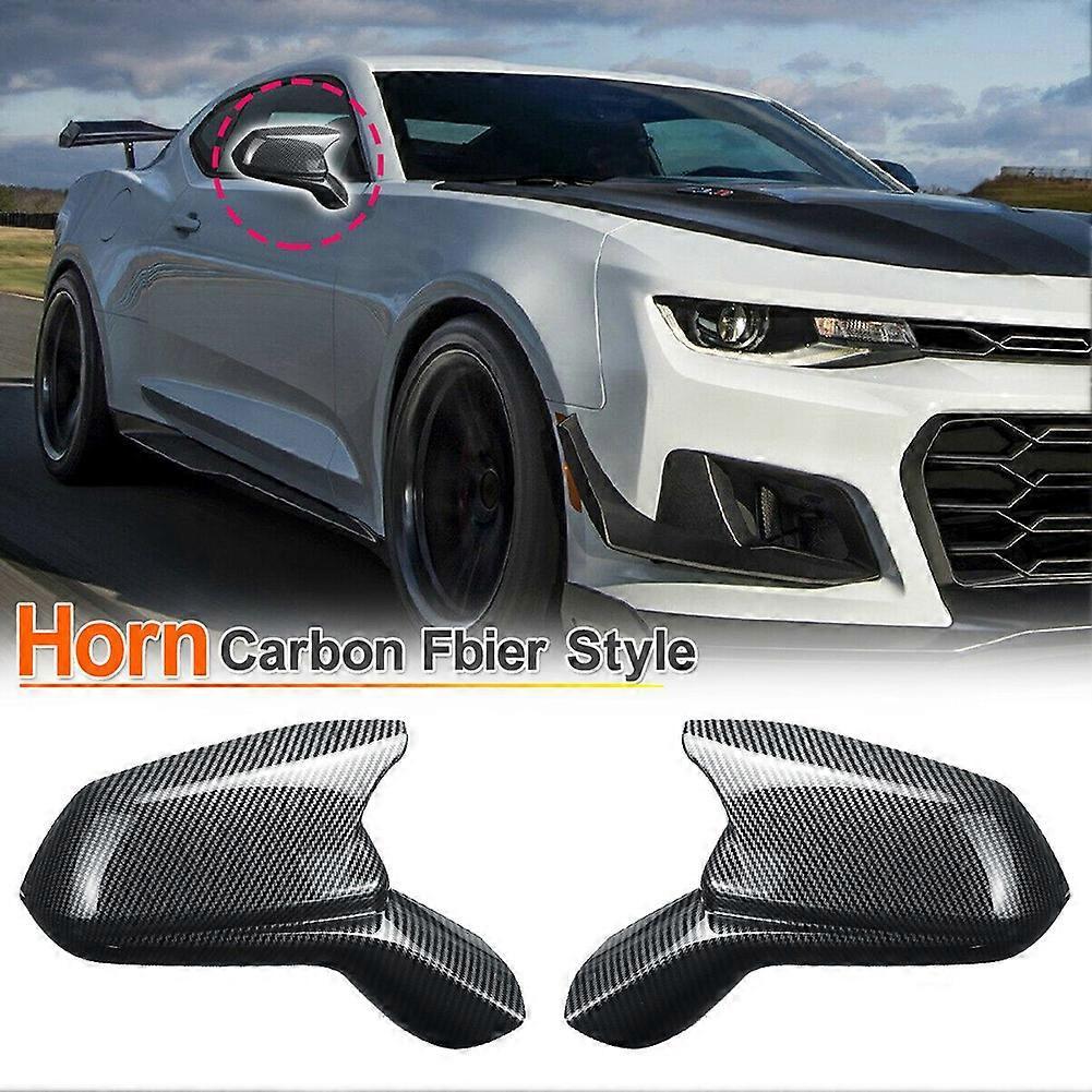 Vehicle Mirrors 2pcs Rearview Mirror Case Cover Car Exterior Replacement Parts Rearview Mirror Protective Shell for Chevrolet Camaro 2016-2022 Black