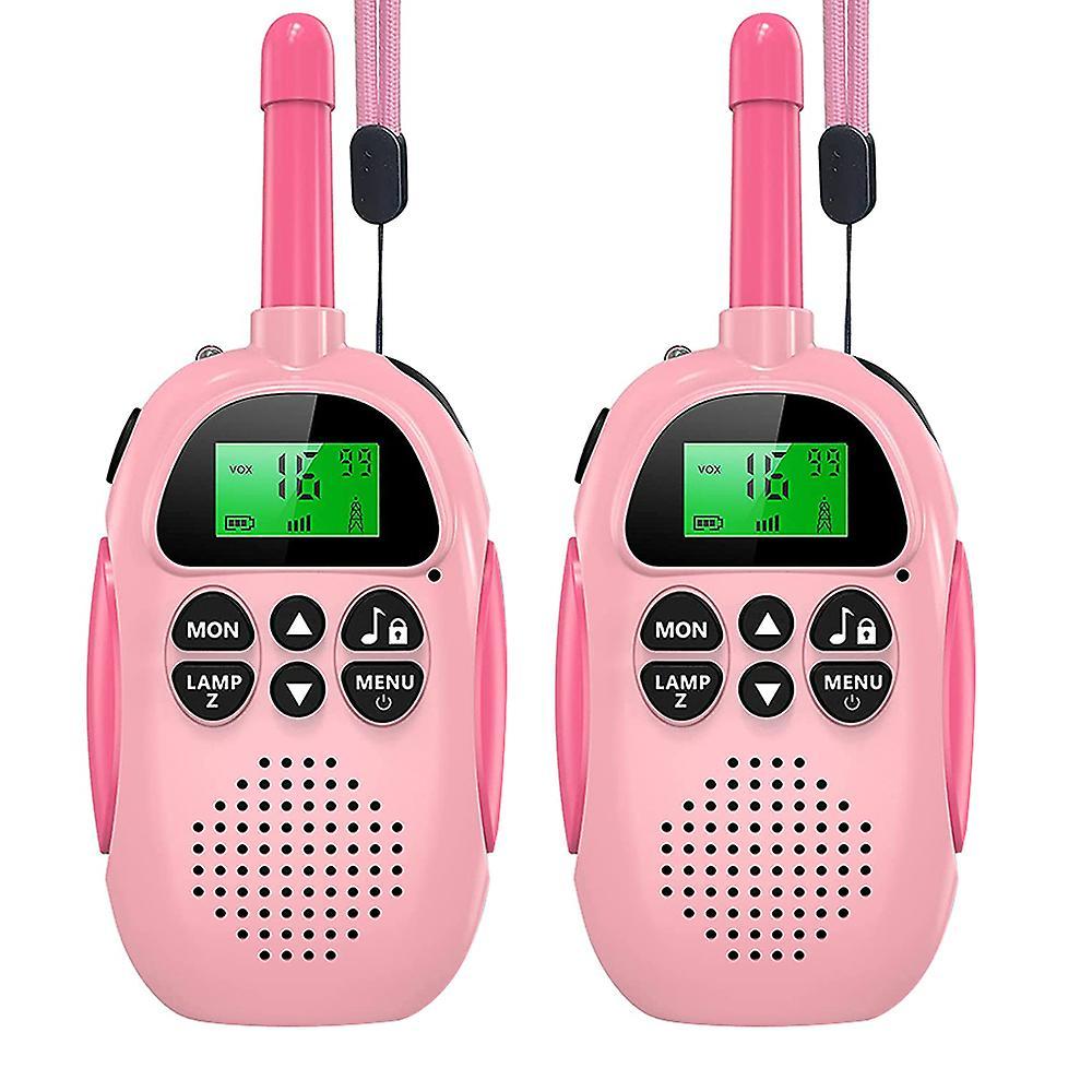 Xxttc 2 Pack Walkie Talkies For Kids Rechargeable - Kids Christmas Birthday Toy Gift With Flashlight, For Outside, Camping, Hiking Pink - Pink