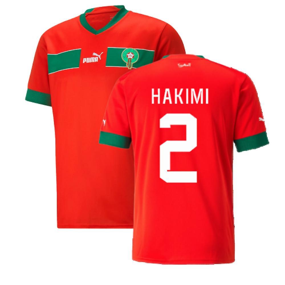 Puma 2022-2023 Morocco Home Shirt (HAKIMI 2) Red XXL Adults