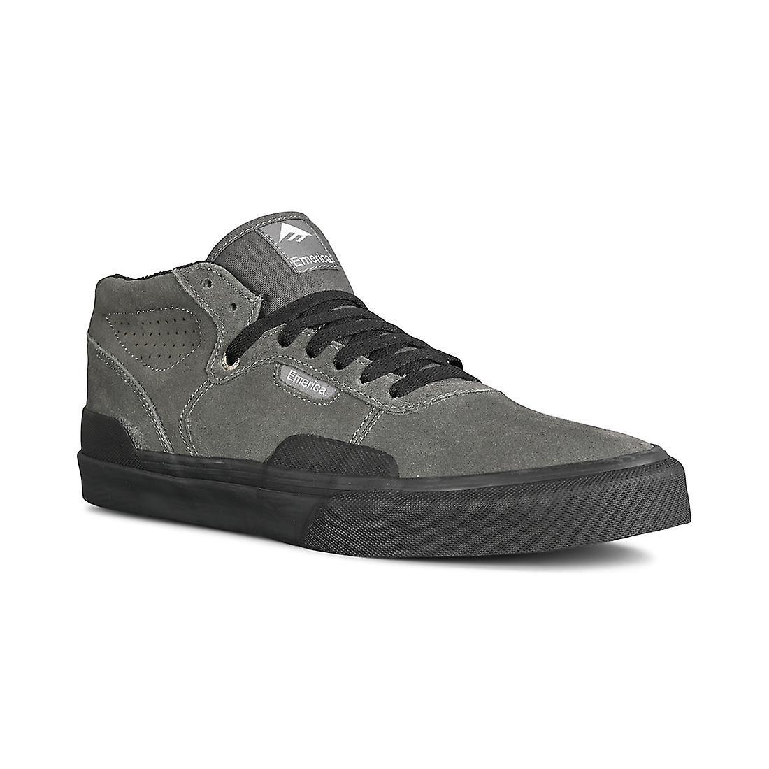 Emerica Pillar Mid-Top Skate Shoes - Grey/Black UK 8 / EU 42