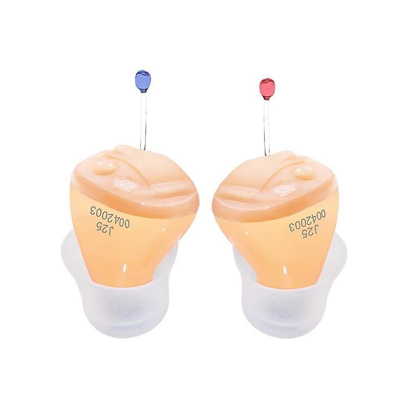 Jimonzi Best Hearing Aids J25 Audifonos Mini ITE Invisible Sound Amplifiers Wireless Ear Care Portable Volume Adjustable Drop Shipping J25-Beige-Pair