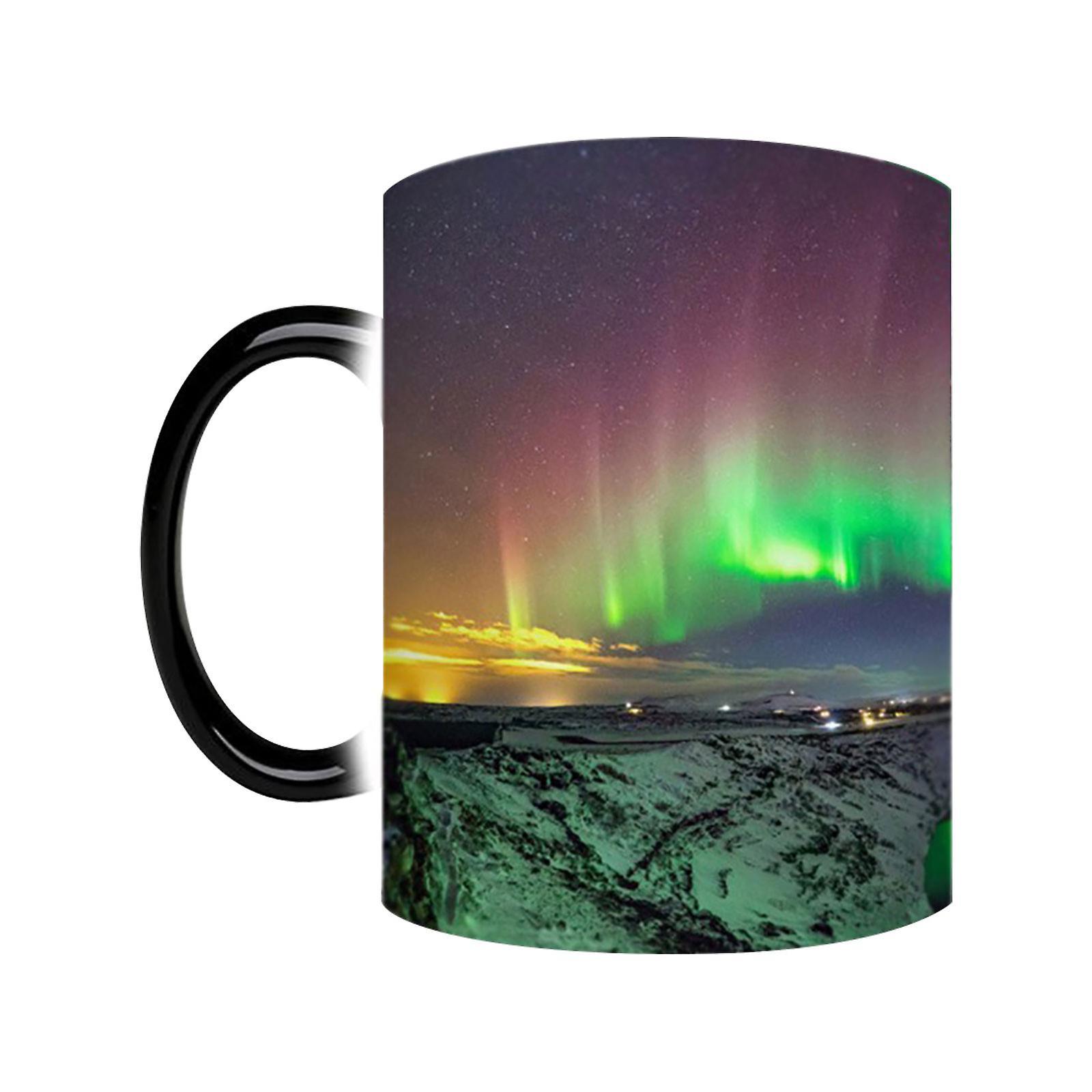 Kuankuanbao 350ml Lights Mug Color Changing Cup Ceramic Coffee Cup Tea Cup Green