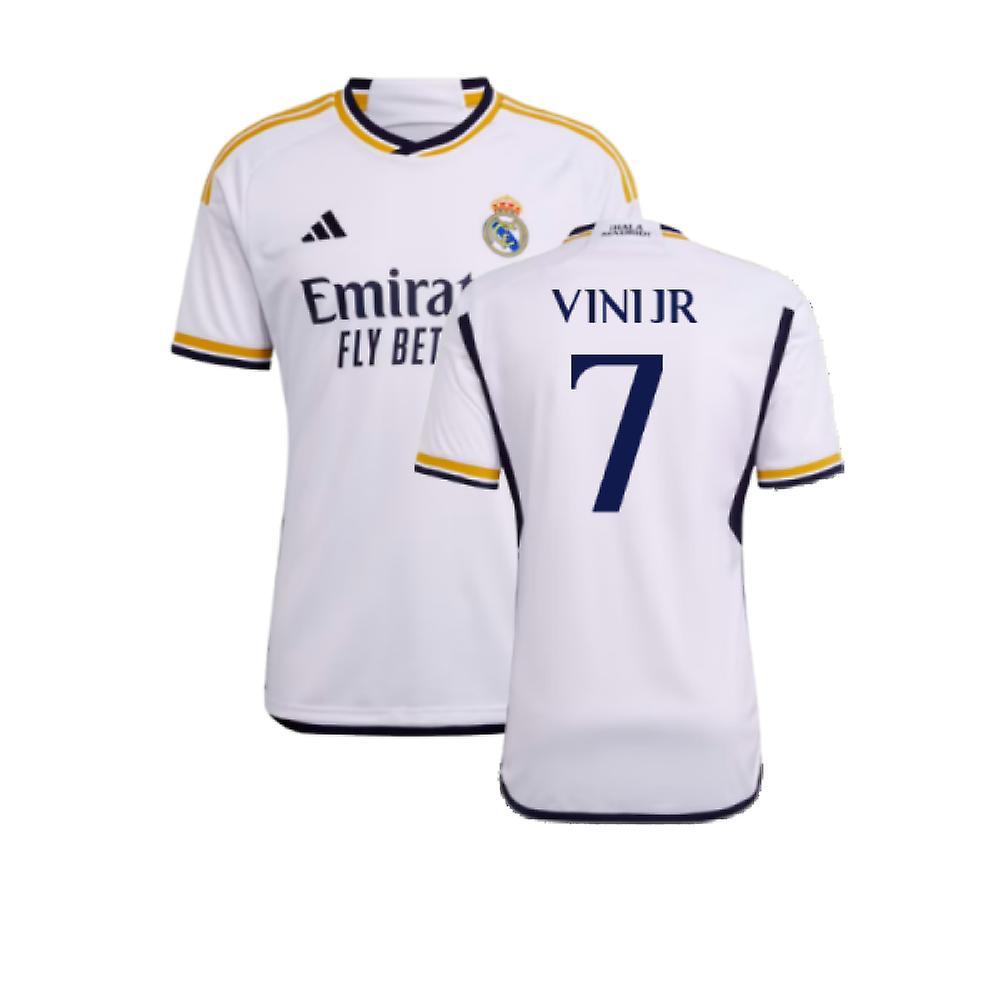 Adidas 2023-2024 Real Madrid Home Shirt (Vini Jr 7) White Small 36-38 inch Chest