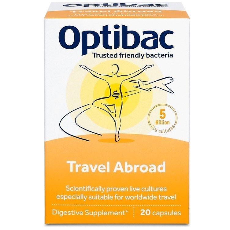 OptiBac Probiotics For Travelling Abroad 20 Capsules - Pack of 3