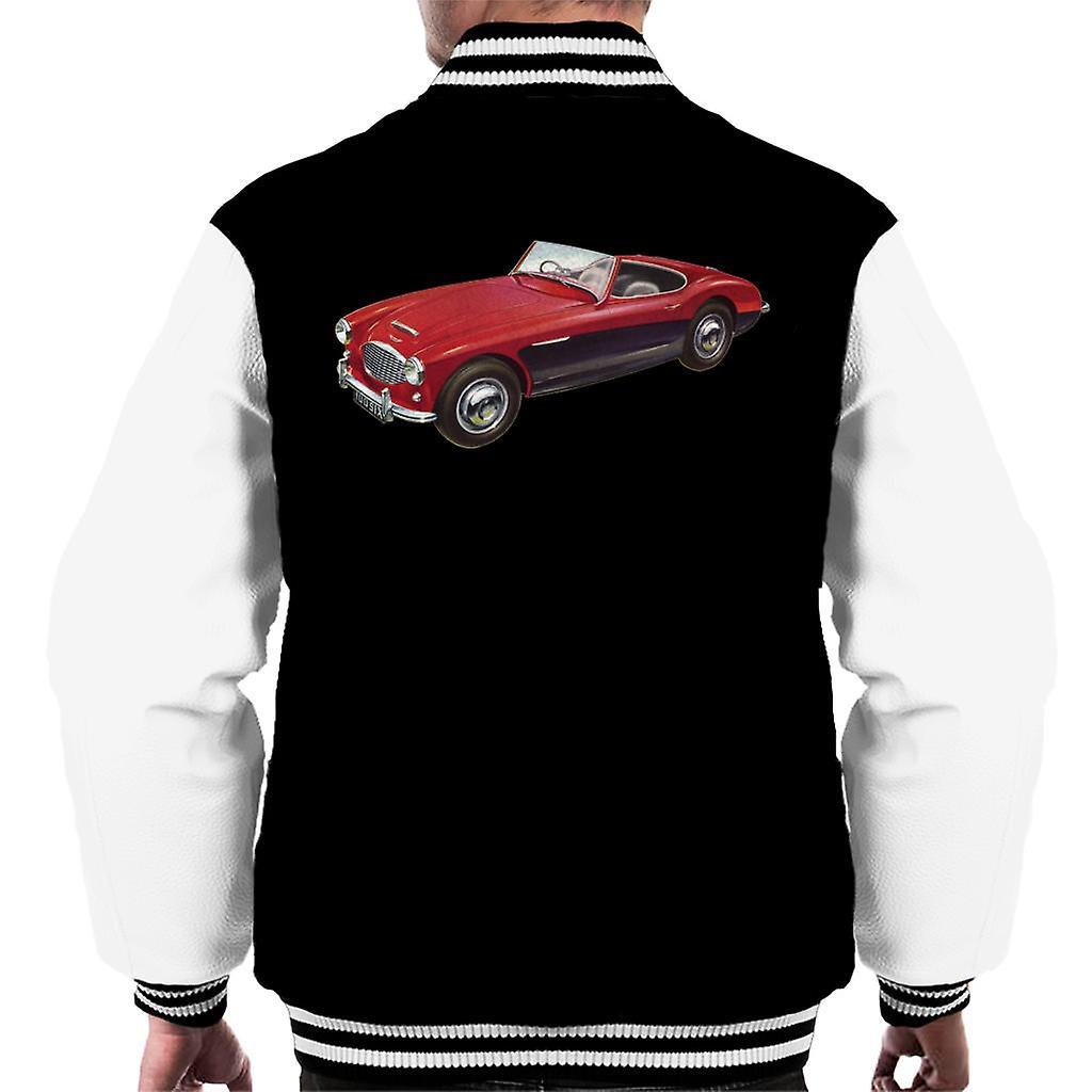 Austin Healey 3000 Mark II Red British Motor Heritage Men's Varsity Jacket Black/White X-Large