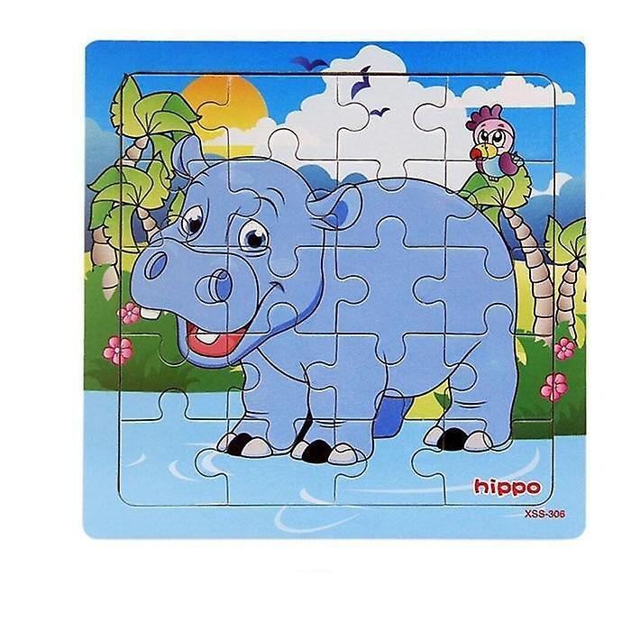 Slowmoose Style Educational Wooden Puzzle - Animal Vehicle Toy 306