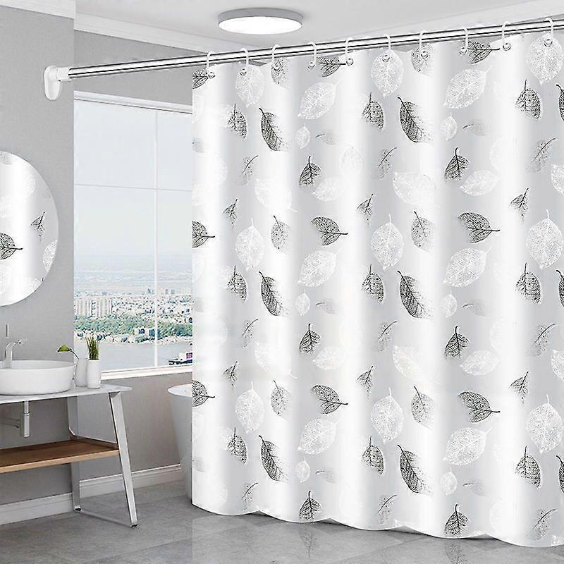 Elrachen Mildew Proof Shower Curtain 150 X 180 cm, Waterproof Shower Curtains - White Washable Sheet Curtain - with 12 Curtain Hooks - for Home, Ho...