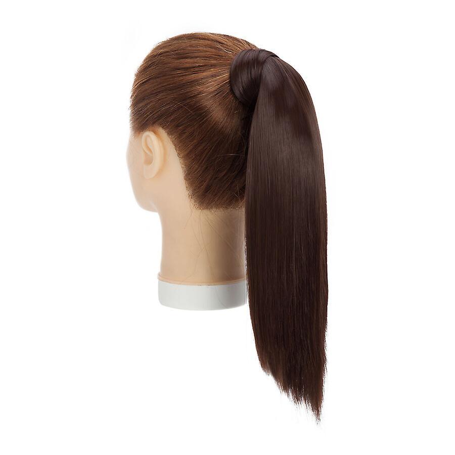 Sego 14" Short Straight Wrap Around Ponytail Extension for Women mediumbrown