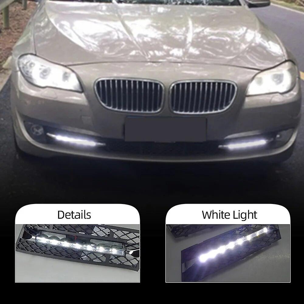 Eccpp Car Flashing 2pcs For Bmw F10 F18 5series 520i 525i 530i 535i 2010 2011 2012 2013 Led Drl Daytime Running Lights Fog Lamp White