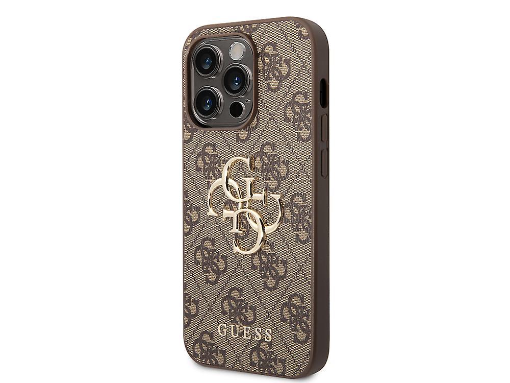 Guess Case for iPhone 15 Pro PU 4G Big, Brown