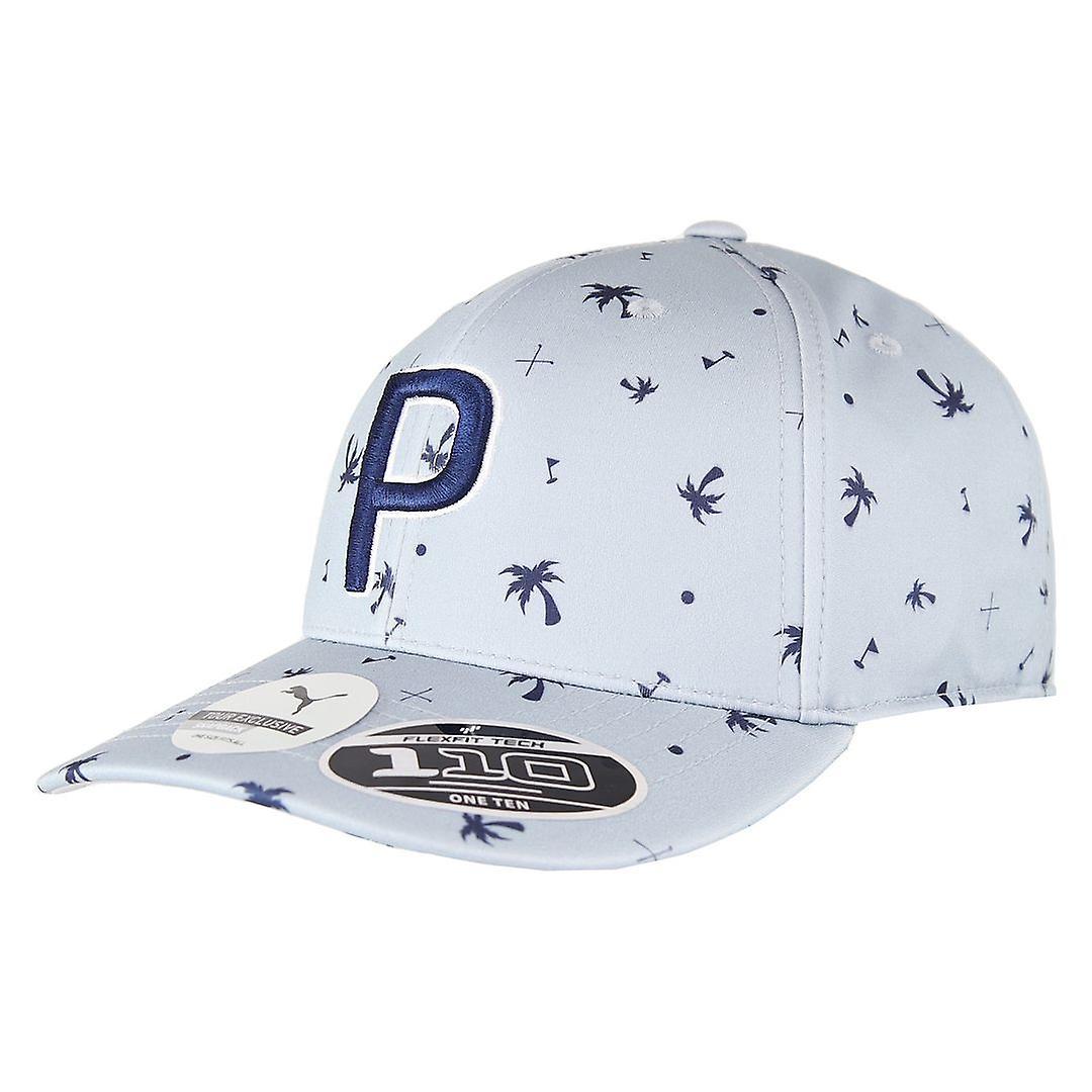 Puma Golf P110 Palms Pattern Snapback Grey Unisex Flex Fit Cap 023059 02 Navy One Size