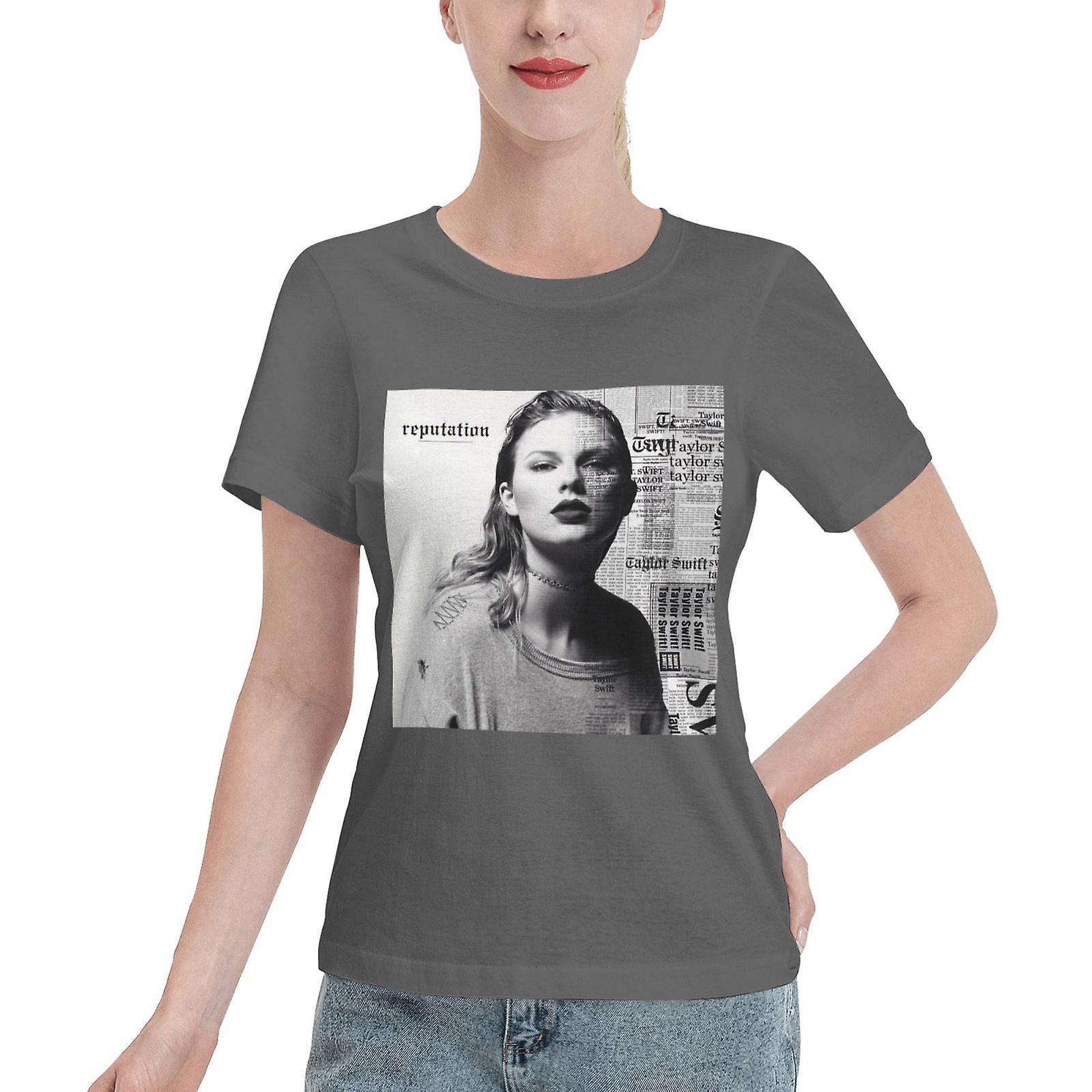 Gamurry Taylor Swift Reputation Tour Leisure Women Adults T-shirt Customizable Pattern Sport Black Tops Deep Heather M