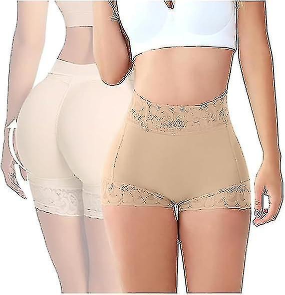 Bod Curveshe Fajas,curvy Fajas For Women,curveshe High Waist Seamless Butt Lifting Panty,tummy Control Faja Shorts Beige XS