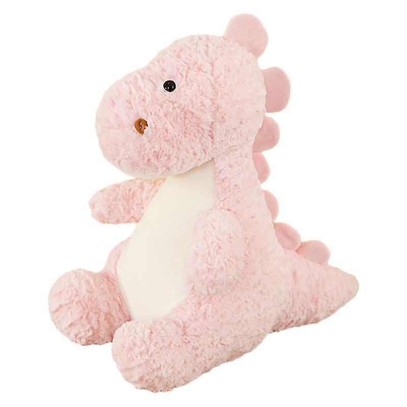 Wiuo Dinosaur Sitting Plush Toy Doll Holiday Gift Cute Plush Toy Ornament Dinosaur Doll pink