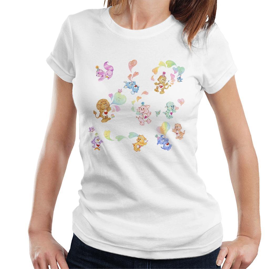 Care Bears Love Heart Montage Women's T-Shirt White Medium