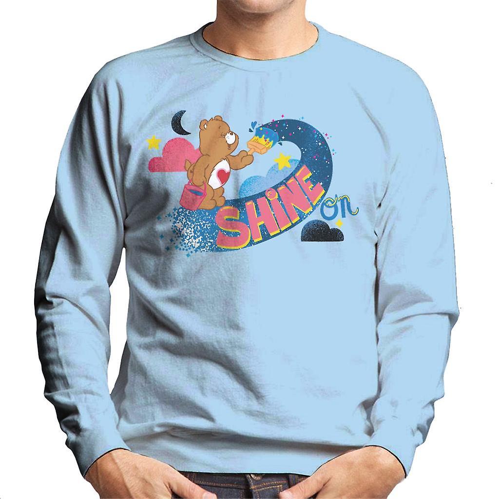 Care Bears Tenderheart Bear Shine On Men's Sweatshirt Sky Blue Small