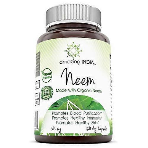 Amazing Nutrition Amazing India Neem, 500 mg, 120 Veg Caps (Pack of 1)