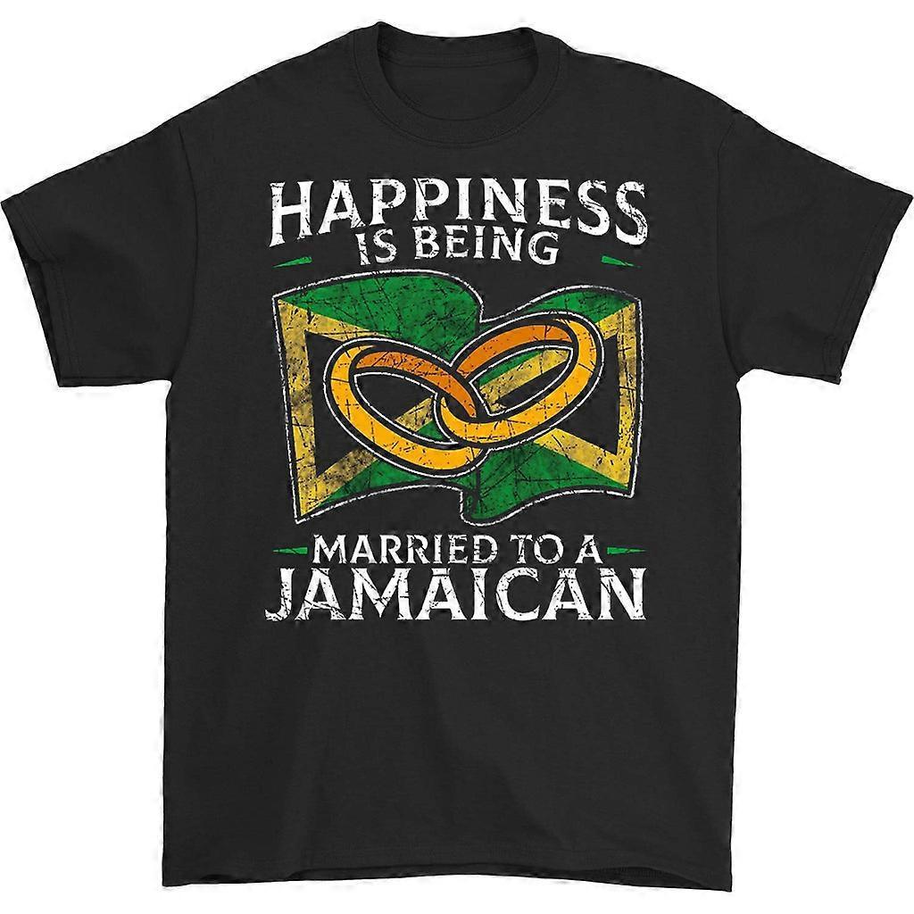 Fuzhou Bingyu Supply Chain Services Co., Ltd. Happiness Is Being Married To A Jamaican T-shirt Black L