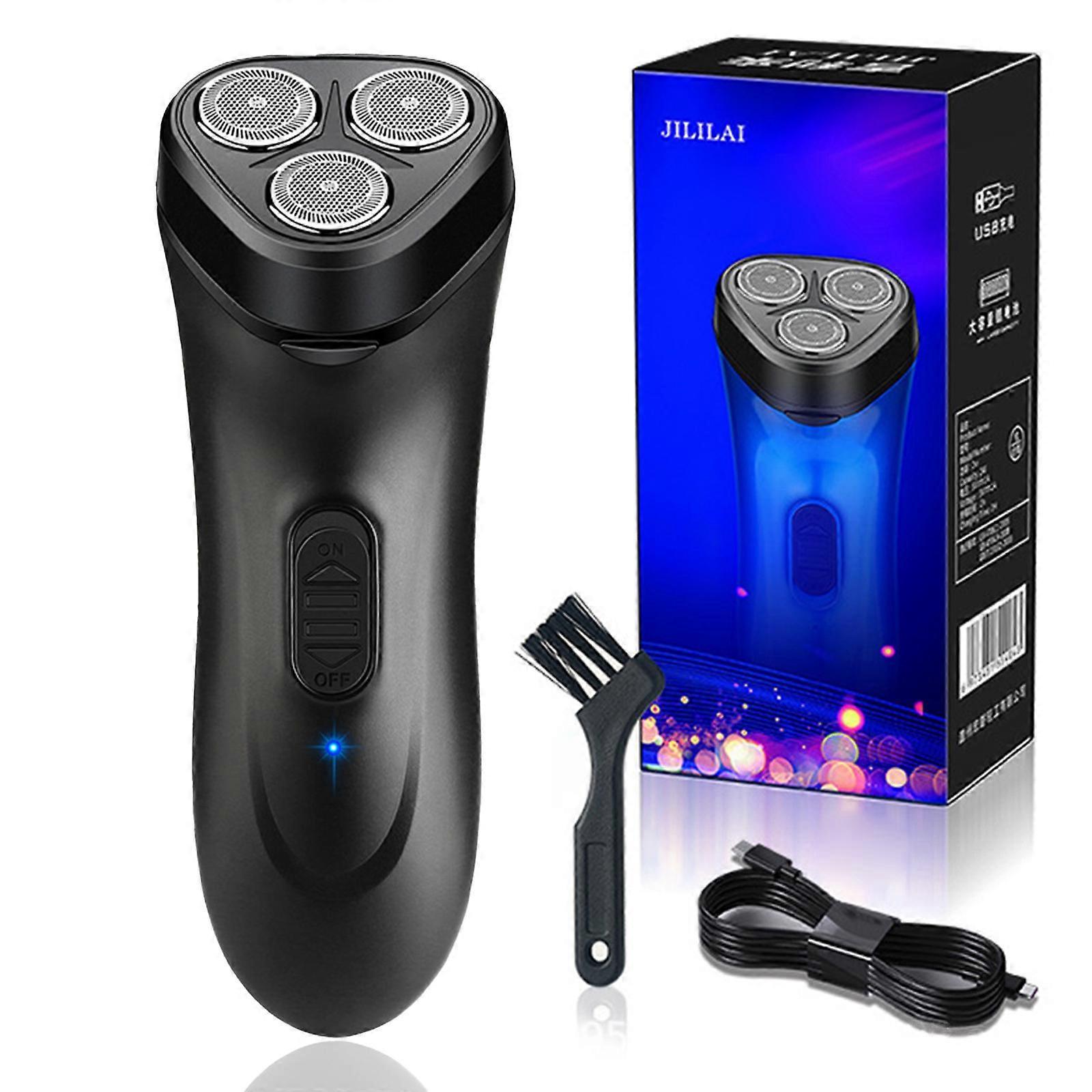 Flye Electric Shavers For Men Mens Electric Shavers Waterproof/Rechargeable Electric Shaver For Men Head Blades Portable Travel 240488 Black