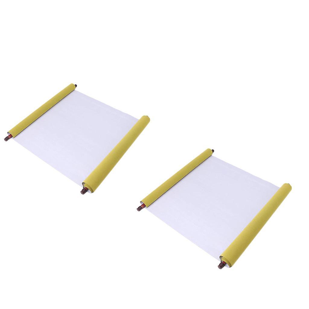 Kankanwo 2Pc Reusable Chinese Magic Cloth Water Paper Calligraphy Fabric Book Notebook 1.5M White