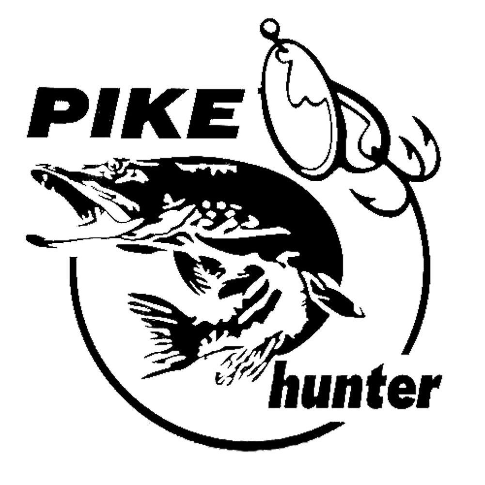 newmerun Pike Hunter Fish Car Sticker Reflective PET Decal Auto Door Window Laptop Decor Black