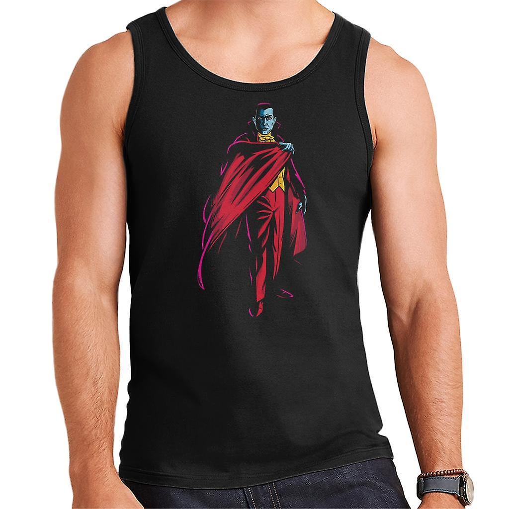 Dracula Cape Pose Dark Blood Illustration Men's Vest Black X-Large