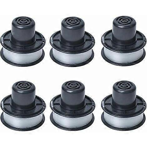 Tinor A6226 Line Spool Compatible with Black and Decker Auftipp GL250 / GL310 / GL360 / GL360SB Automatic Grass Trimmer with 6m Line, 6-Pack