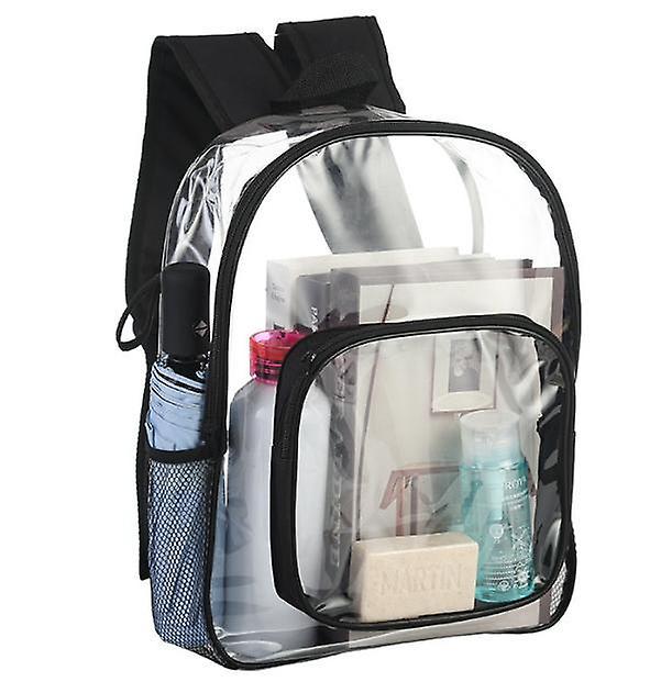 Ruitong Clear Backpack Heavy Duty PVC Transparent Backpack black