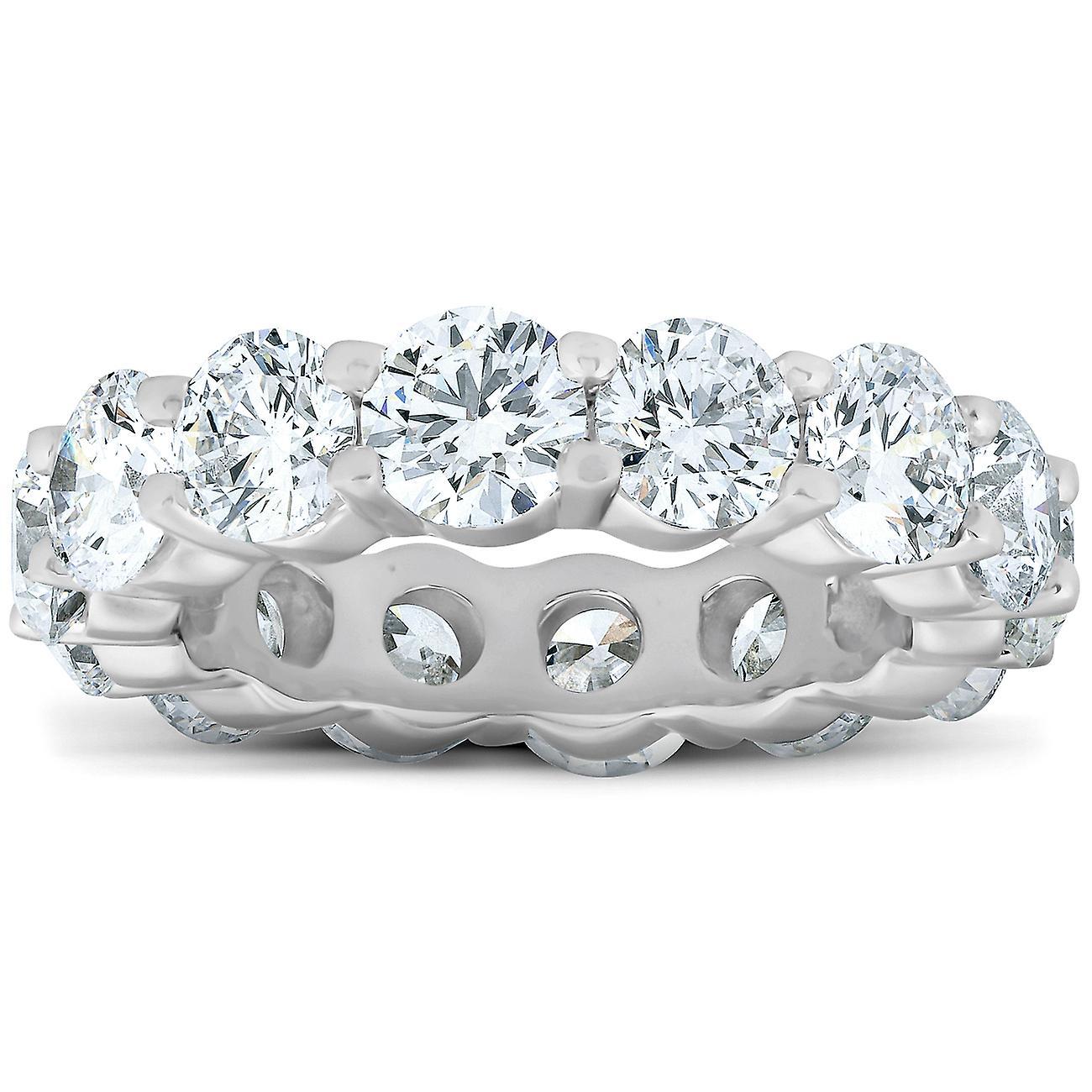 Pompeii3 6 Ct Diamond Eternity Wedding Ring 14k White Gold 5.5