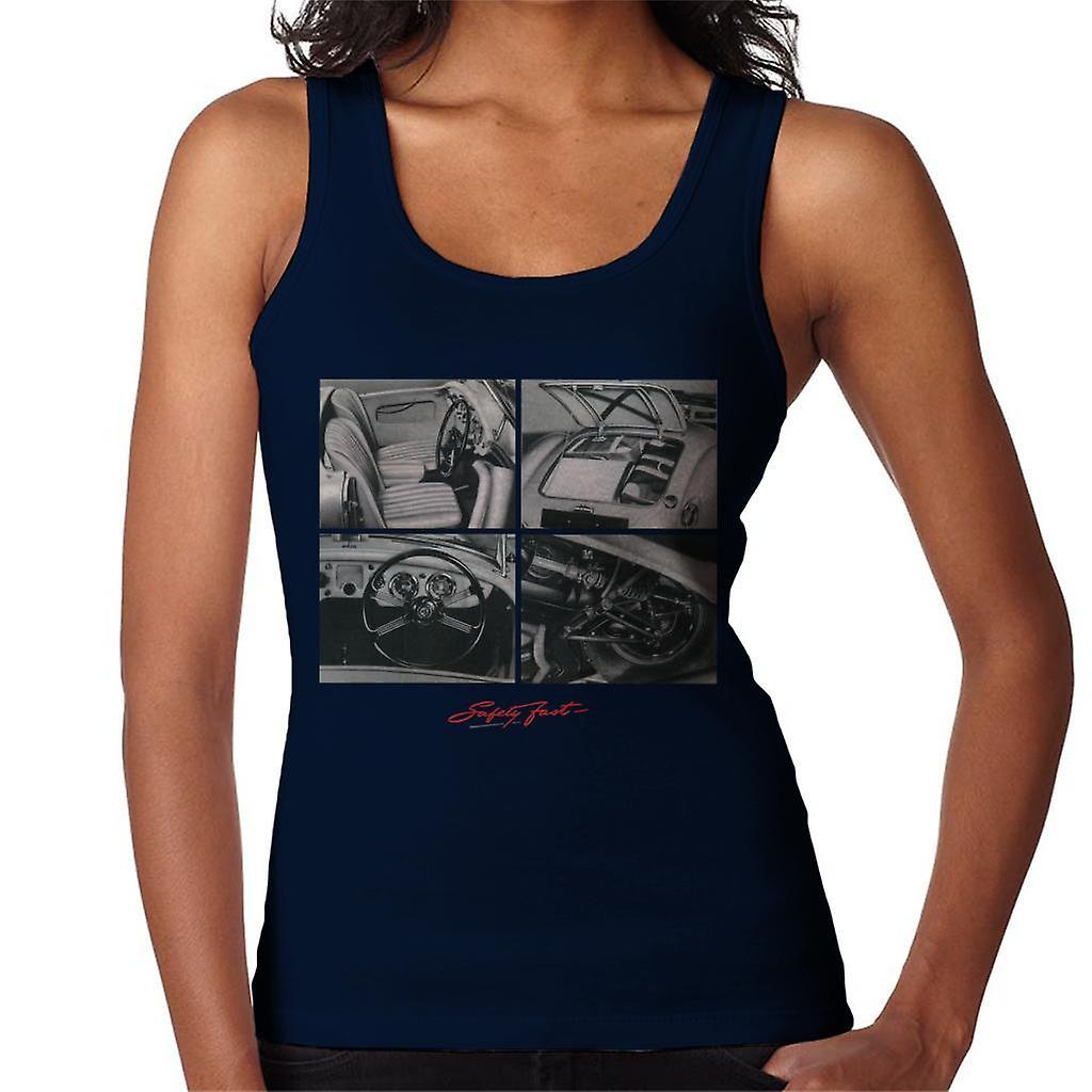 MG Safety Fast Montage British Motor Heritage Women's Vest Navy Blue XX-Large