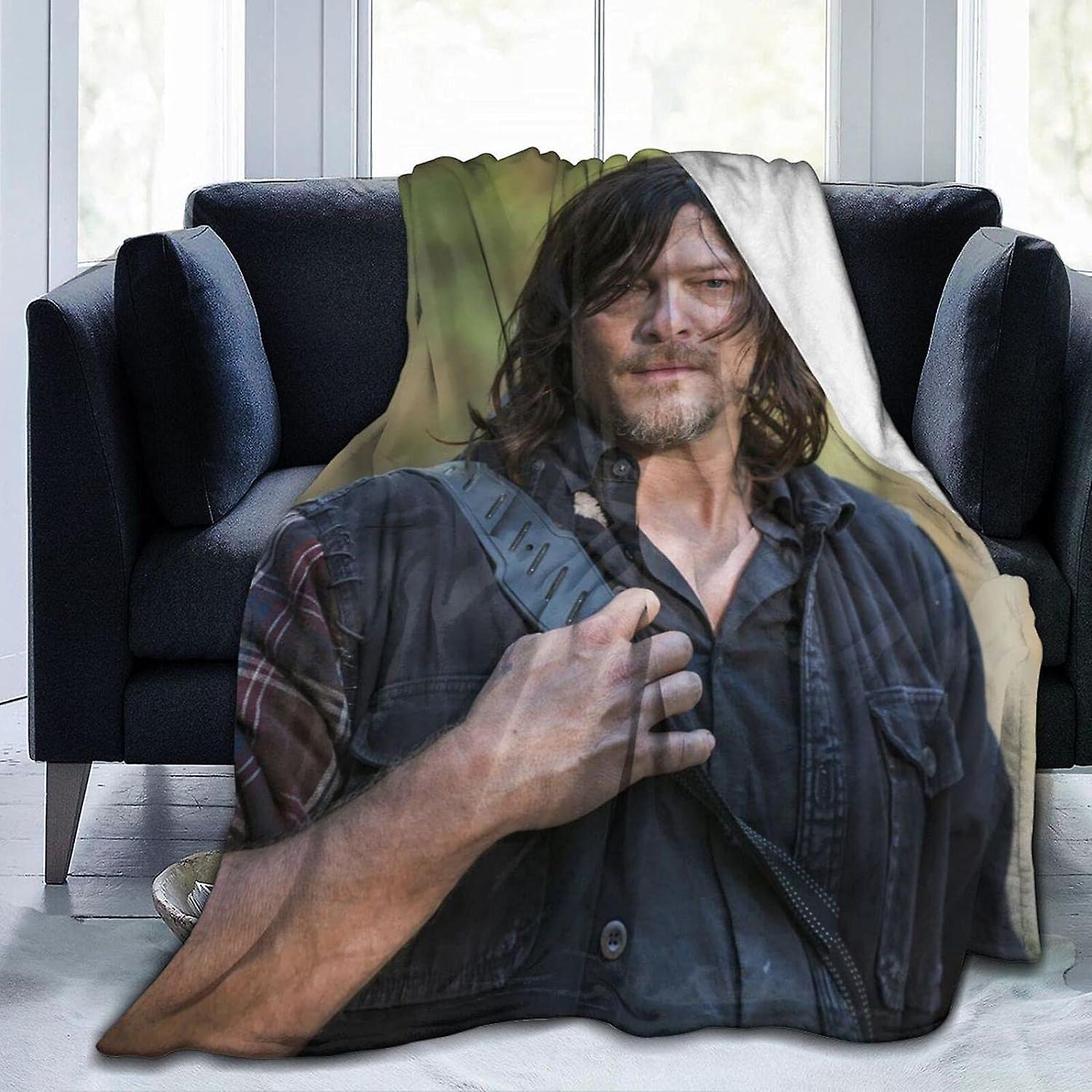 Kerota Daryl Dixon Fleece  Throw  Lightweight Super Soft Cozy Luxury Bed  Microfiber, Multicolor 50x40in 125x100cm