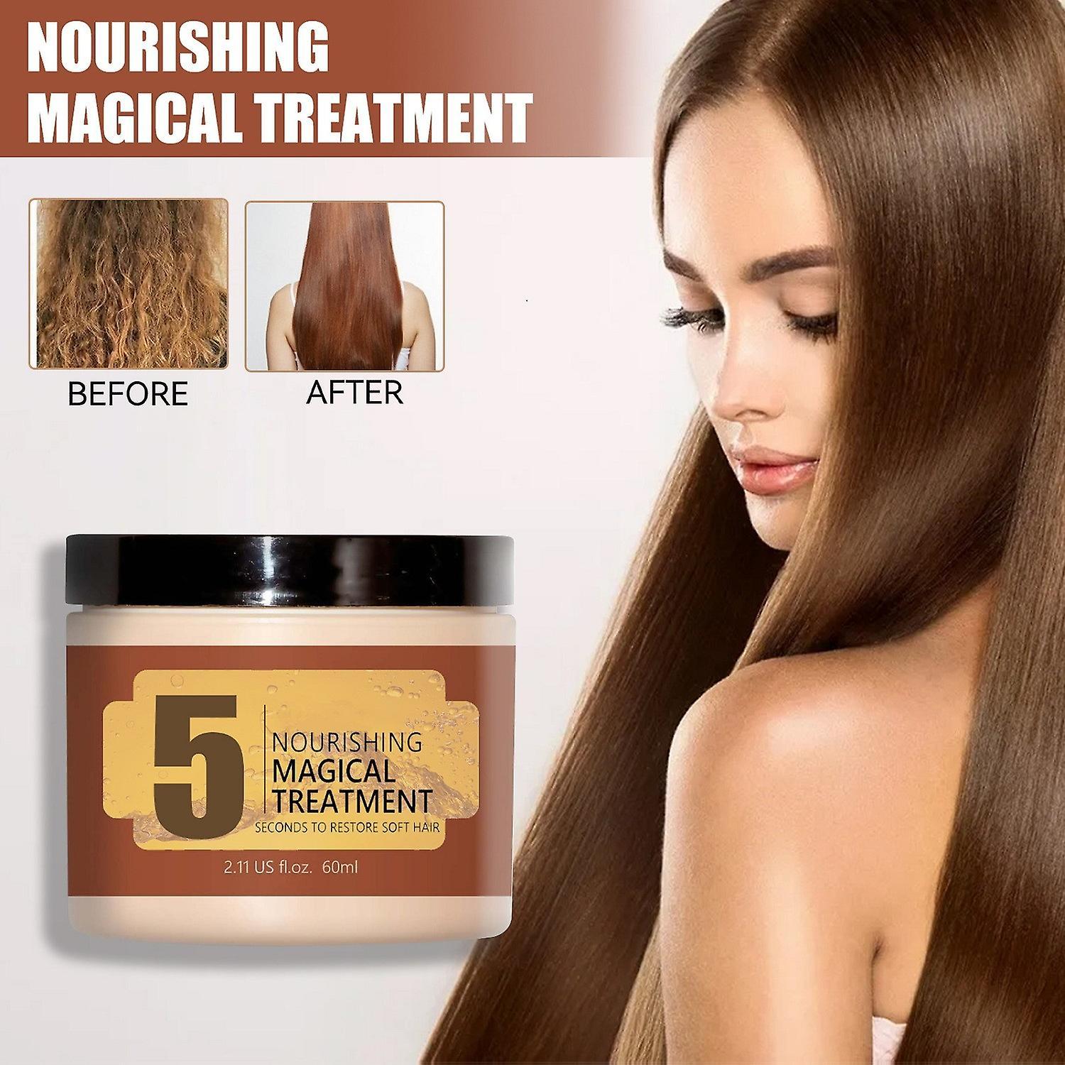 Frusde Nourishing Magical Treatment, 5 Seconds To Restore Soft Hair Mask, Hair Mask Deep Conditioner, Magical Hair Treatment Mask For Dry Damaged H...