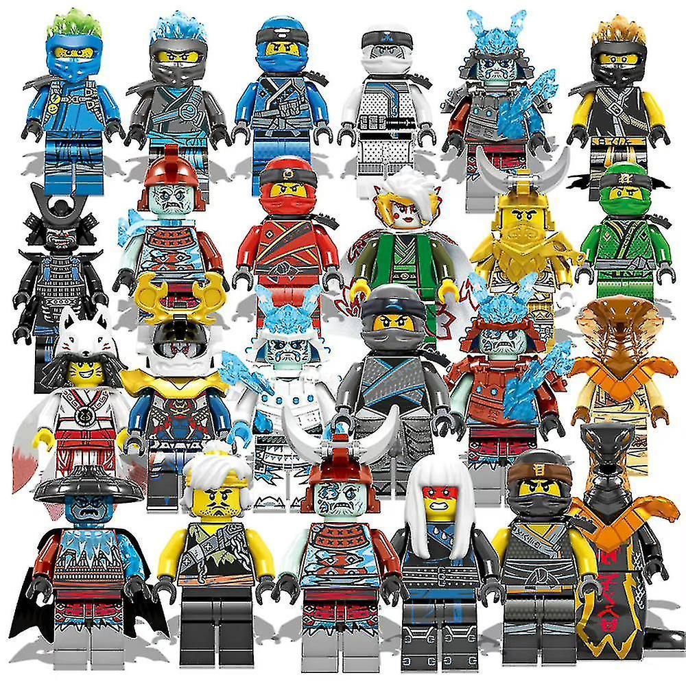 Zhenv 24pcs/set Ninjago Building Mini Blocks Figures Puzzle Action Minifigures Collection Toys Kids Gift