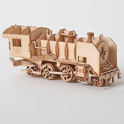 Slowmoose 3d Wooden Puzzle Toy-laser Cutting Diy Toy Craft Kit Train