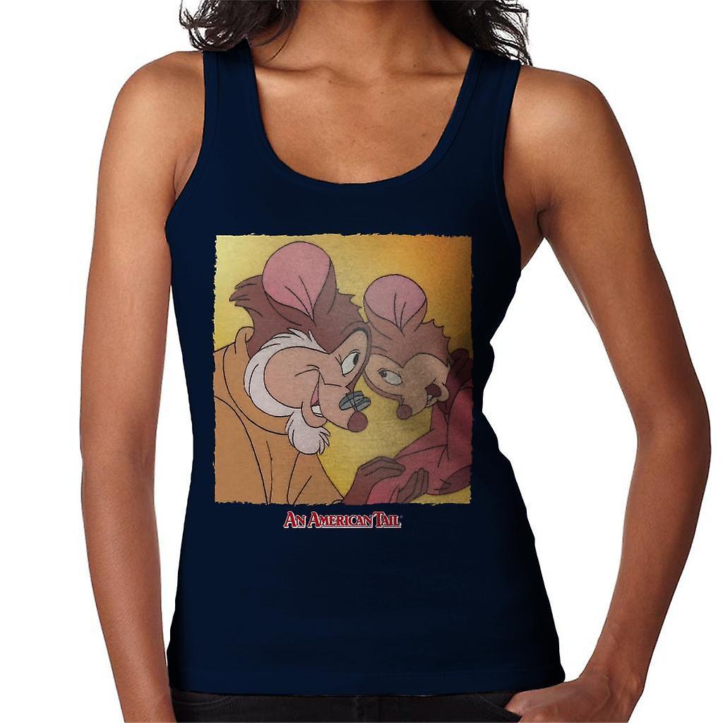 An American Tail Fieval And Papa Mousekewitz Women's Vest Navy Blue Medium