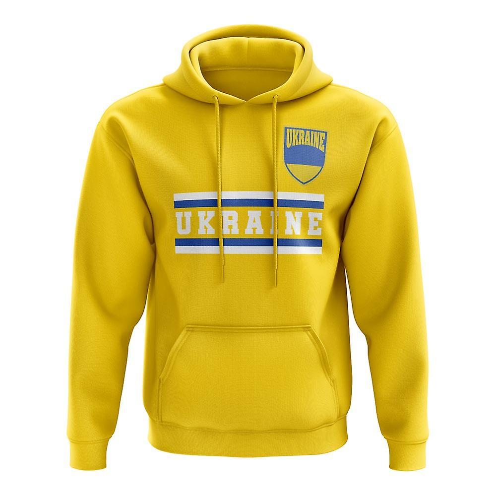 UKSoccerShop Ukraine Core Football Country Hoody (Yellow) SW