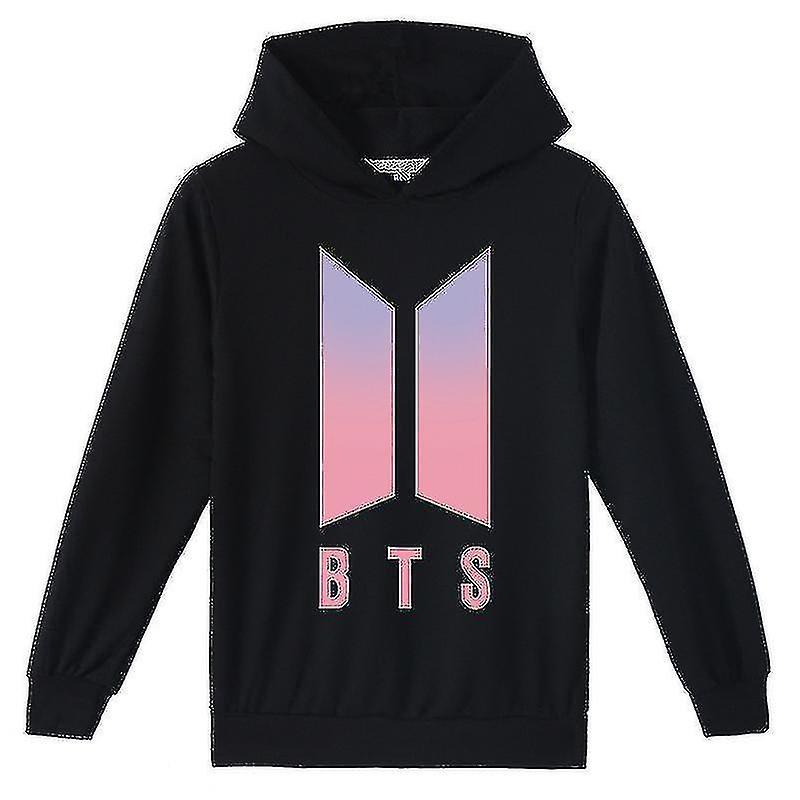 Sszfv Kpop Bts Unisex Hoodie Sweatshirt Pullover, Bts Hoodie black 140cm