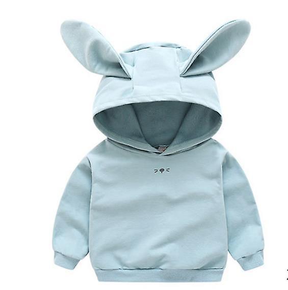 Slowmoose Newborn Infant Baby Hooded Casual Jacket / Coat With Rabbit Ear blue 18M