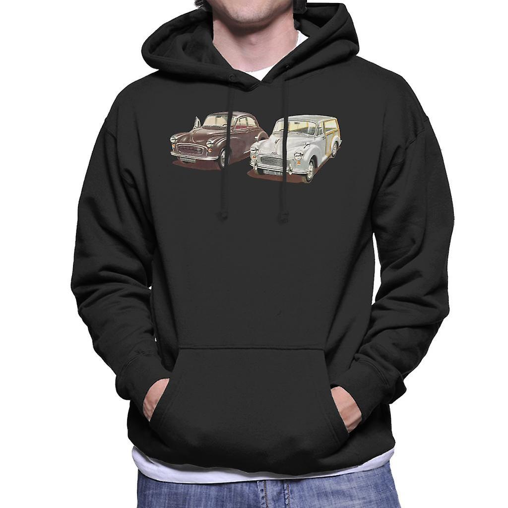 Morris Minor Classic British Motor Heritage Men's Hooded Sweatshirt Black X-Large