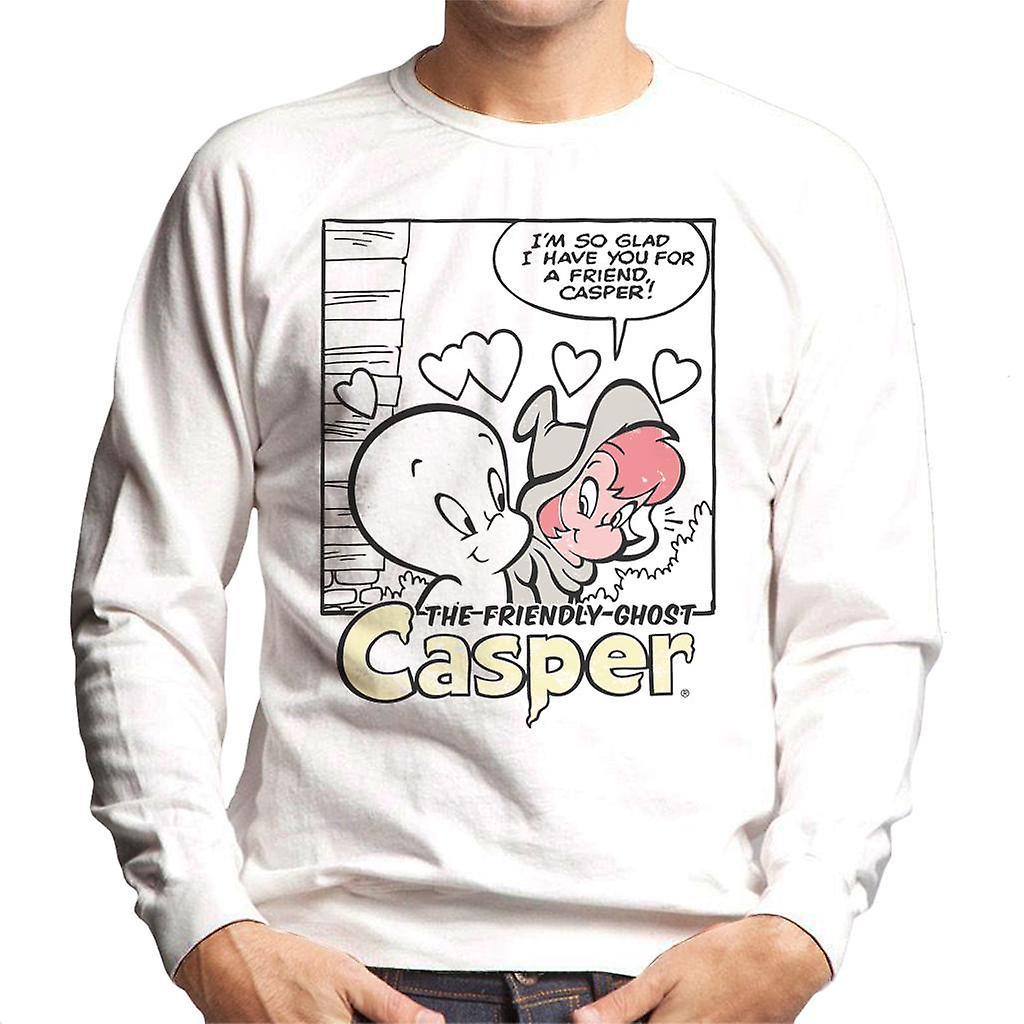 Casper The Friendly Ghost And Wendy Friends Men's Sweatshirt White Medium