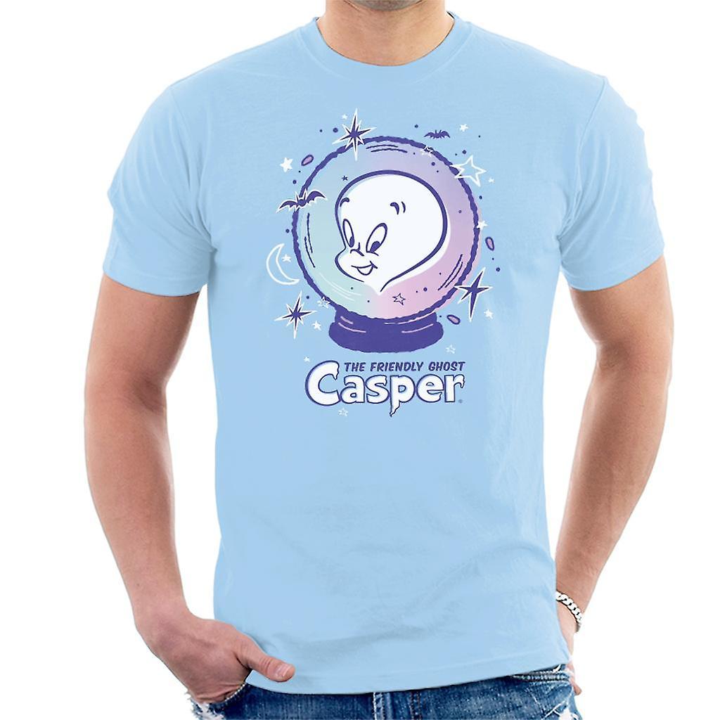 Casper The Friendly Ghost Crystal Ball Men's T-Shirt Sky Blue Large