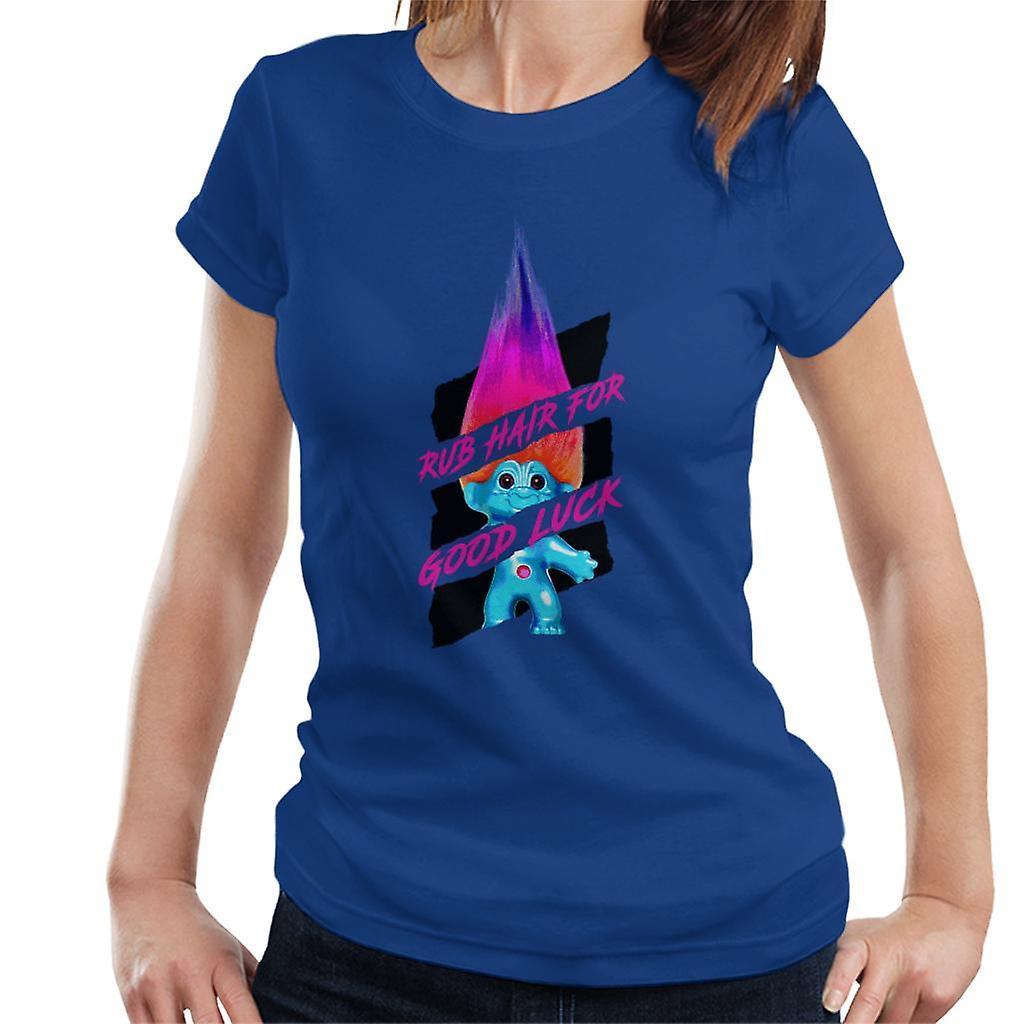 Trolls Rub Hair For Good Luck Women's T-Shirt Royal Blue Large